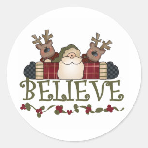 Adesivo O papai noel e a rena acreditam