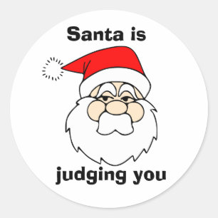 Adesivo O papai noel está julgando-o