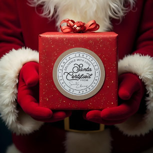 Adesivo O papai noel natural do papel de Brown certificou