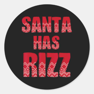 Adesivo O Papai Noel Tem Rizz - Piada de Gíria de Natal do
