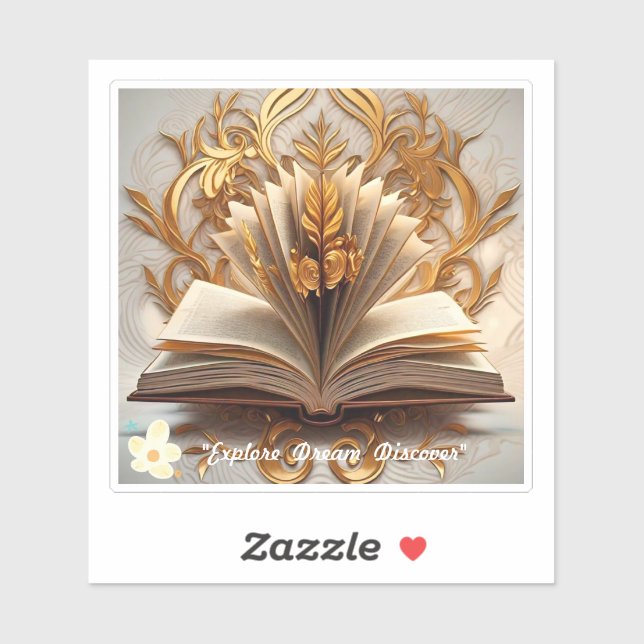 Adesivo "O Paraíso do Bookworm" (Folha)