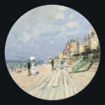 Adesivo O passeio em Trouville por Claude Monet<br><div class="desc">O calçadão de Trouville (1870), de Claude Monet, é uma pintura impressionista de arte, que apresenta uma praia em um resort litorâneo na Normandia, França, em um belo dia ensolarado. Sobre o artista: Claude Monet (1840-1926) foi o fundador do movimento de pintura impressionista francês, com a maioria de suas pinturas...</div>