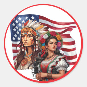 Adesivo O Patrimônio Nativo Americano/Mexicano: Mão que Al