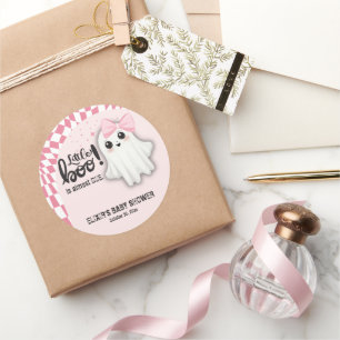 Adesivo O Pequeno Boo Fantasma Rosa está prestes a ser Chá