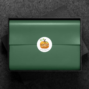 Adesivo O Pequeno Pumpkin está a caminho   Chá de fralda