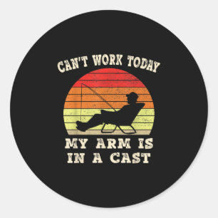 Adesivo O Pescador não pode trabalhar hoje, meu braço es