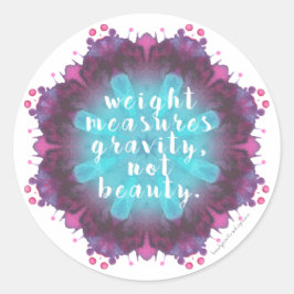 Adesivo O peso não mede escala de beleza/adesivo espelho