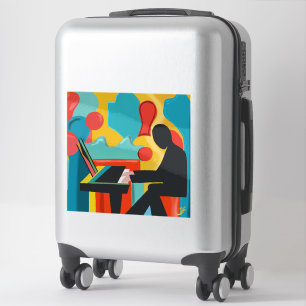 Adesivo O Pianista - Pintura Original do Óleo