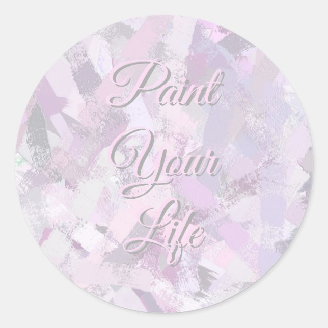 Adesivo O pincel trava textura. Texto. (Frente)