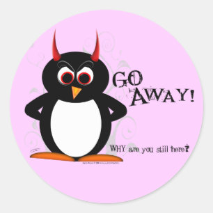 Adesivo O pinguim mau parte!