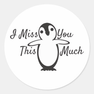 Adesivo O pinguim sente tanta saudade de você