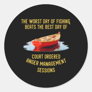 Adesivo O Pior Dia Da Pesca É O Melhor Dia Da Cou