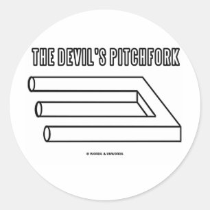Adesivo O Pitchfork do diabo (ilusão óptica)