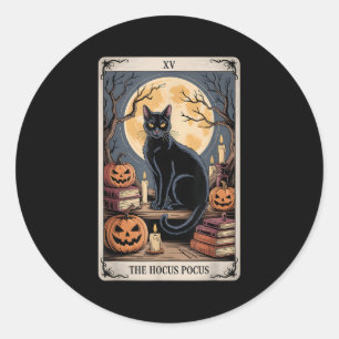 Adesivo O Pocus Tarot Halloween Cat Pumpkin Mystic
