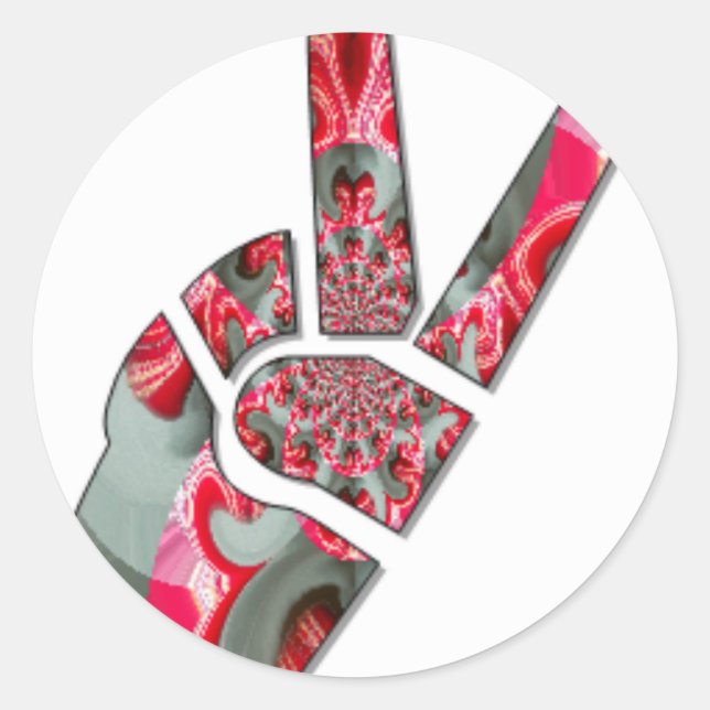 Adesivo O poder na palma: a saluta de dois dedos (Frente)