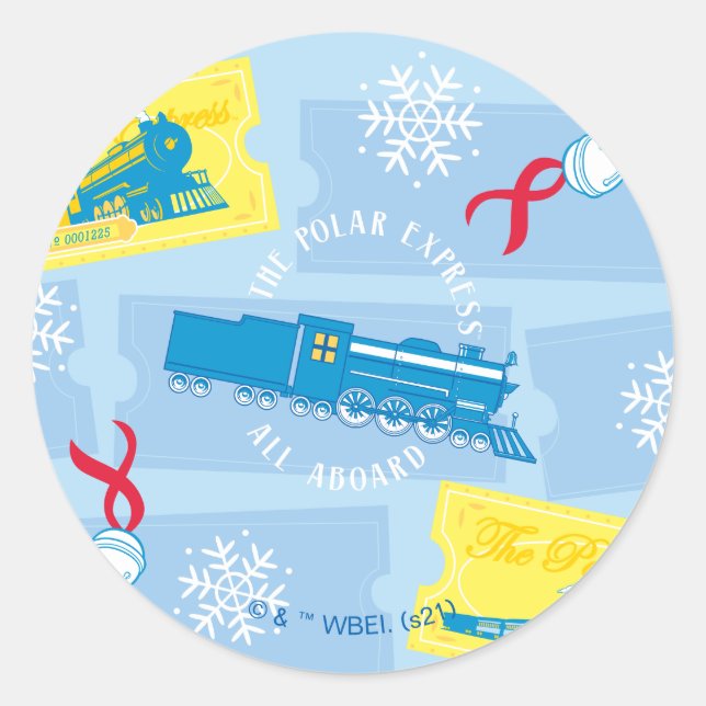 Adesivo O Polar Express | Comboio retrorreflector e Padrão (Frente)