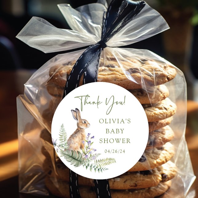 Adesivo O Prazer da Natureza Chás de Bebê de Coelho (Criador carregado)