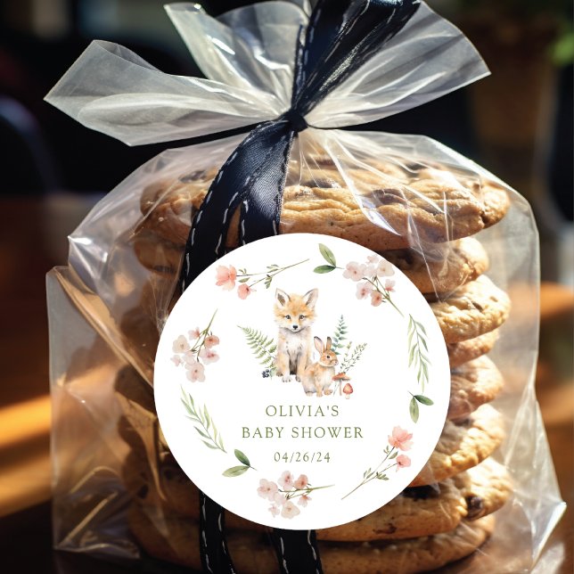 Adesivo O Prazer da Natureza Raposa Festa de Bebê (Criador carregado)