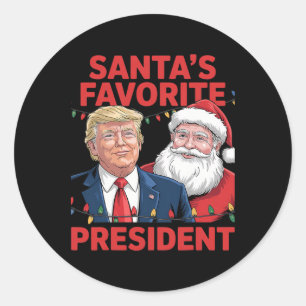 Adesivo O presidente favorito do Papai Noel Santa Trump Da