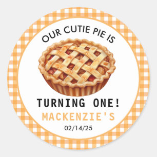 Adesivo O primeiro aniversario do nosso Pizza Cutie