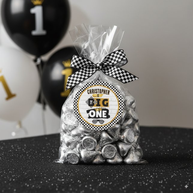 Adesivo O primeiro aniversario Hip Hop do Big ONE Retro do (Criador carregado)