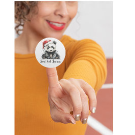 Adesivo O Primeiro Natal do Urso de Bambu, personalizado