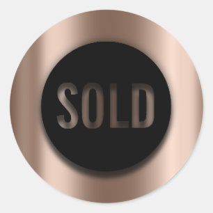 Adesivo O produto vendeu o mediador imobiliário de bronze