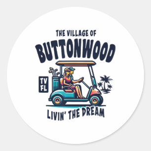 Adesivo O Projeto de Carrinho de Golfe da Vila de Buttonwo