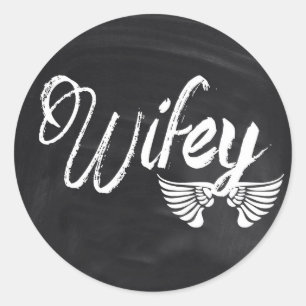 Adesivo o quadro-negro moderno scripts o wifey da lua de