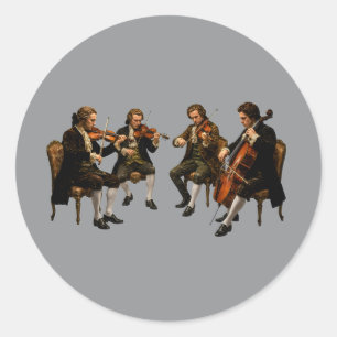Adesivo O Quarteto de Cordas Clássico - Pintura a Óleo Vin