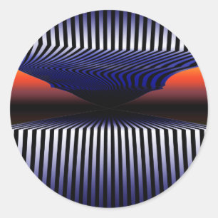 Adesivo O Que Acontece? - Arte de Ilusão Óptica 3D