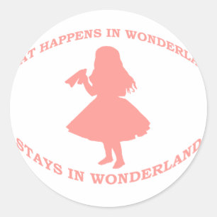 Adesivo O Que Acontece Em Wonderland Fica Em Wonderland