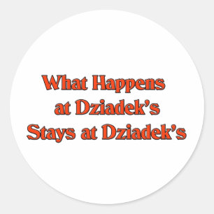 Adesivo O que aconteceu nas estadas de Dziadek em Dziadeks