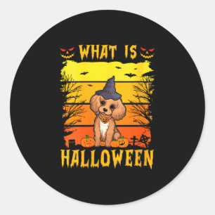 Adesivo O que é o cachorrinho do Halloween para mulheres