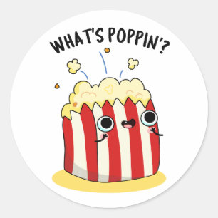 Adesivo O que é Poppin Cute Popcorn Pun
