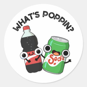 Adesivo O que é Poppin Funny Soda Pop Pun