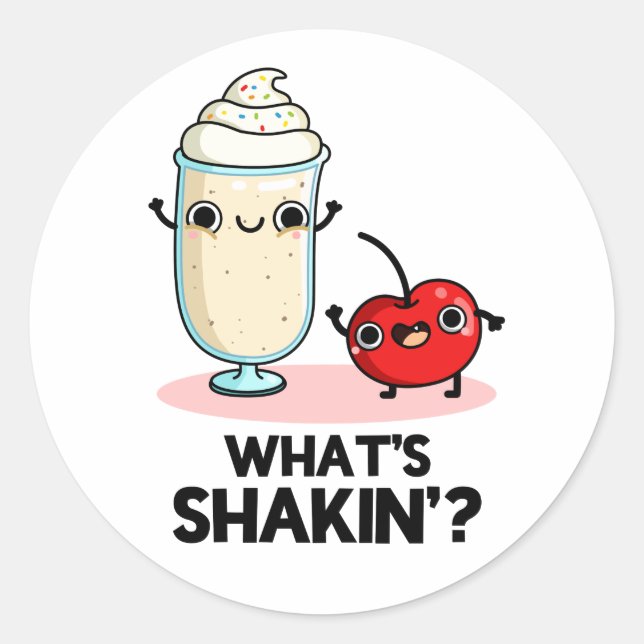 Adesivo O que é Shakin Funny Cherry Milkshake Pun (Frente)