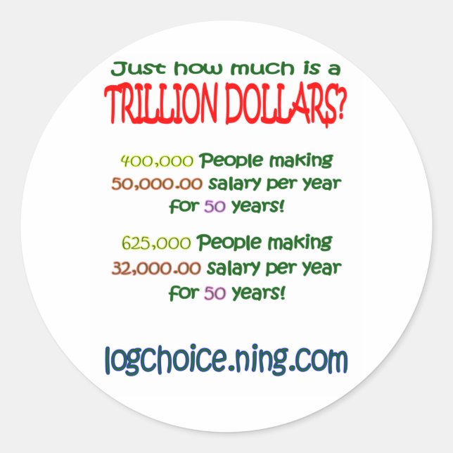 Adesivo O que é um trilhão (Frente)