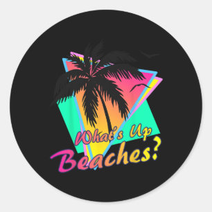 Adesivo O Que Está Lá Em Cena Tropical Summer Sunset Retro