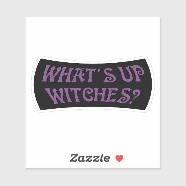 Adesivo O que há com bruxas? Dia das Bruxas (Folha)