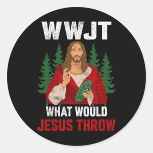 Adesivo O Que Jesus Jogaria Disc Golf Player Frisbee Di