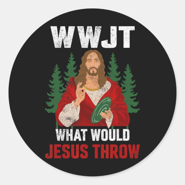 Adesivo O Que Jesus Jogaria Disc Golf Player Frisbee Di (Frente)
