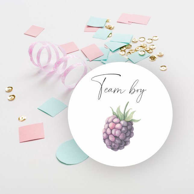 Adesivo O que o bebê será garoto da equipe (Criador carregado)