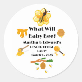 Adesivo O que o sexo da Bebê Revelará a festa