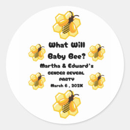 Adesivo O que o sexo da Bebê Revelará a festa