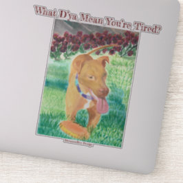 Adesivo O que quer dizer que está cansado? Vinheta