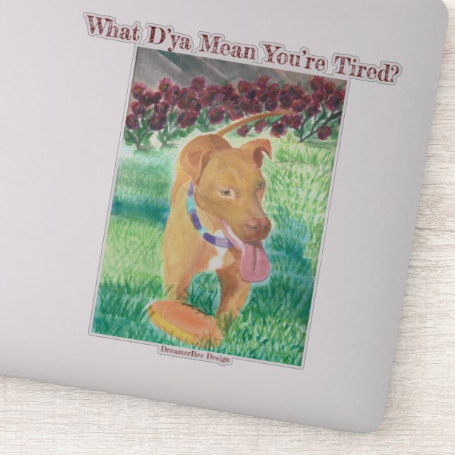 Adesivo O que quer dizer que está cansado? Vinheta (Detalhe)