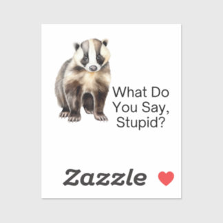 Adesivo O Que Você Diz, Estúpido? Vinheta de vinilo person