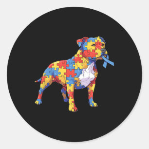 Adesivo O Quebra-cabeça Pitbull Autismo Sensibilização Par