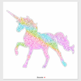 Adesivo O Rainbow Glitter Unicorn